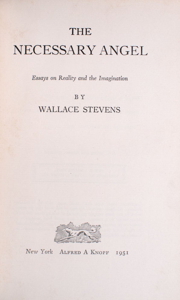 The Necessary Angel. Essays on Reality and the Imagination