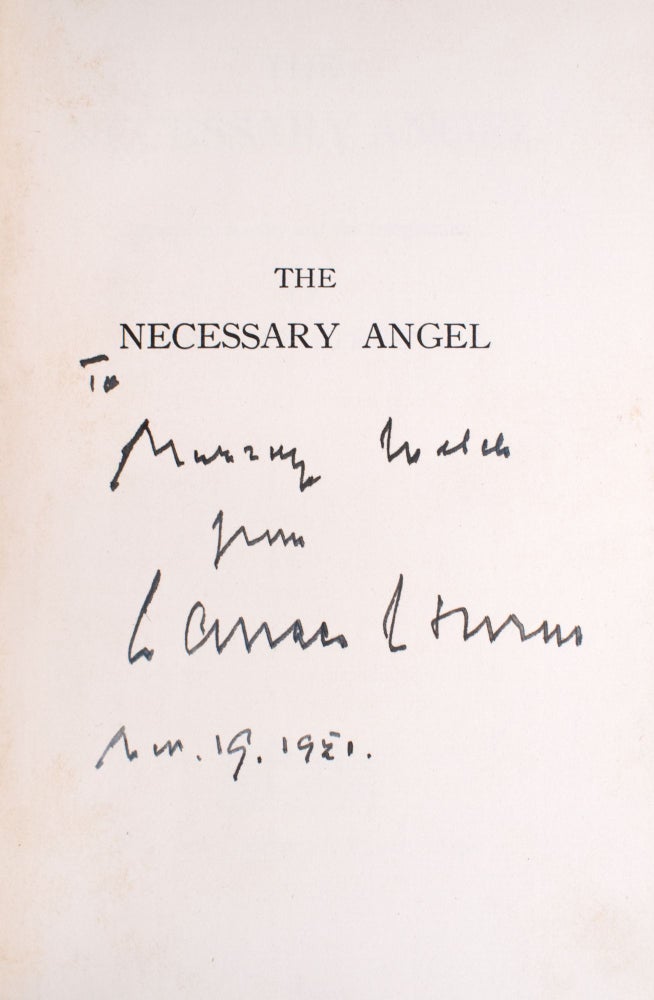 The Necessary Angel. Essays on Reality and the Imagination