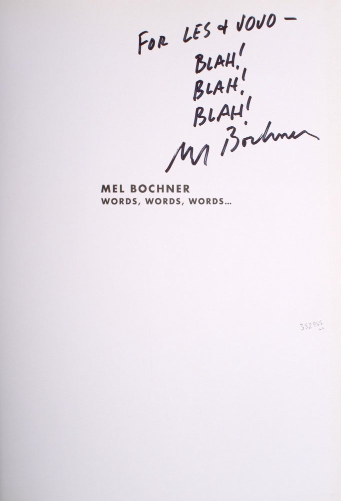 Mel Bochner: Monoprints: Words, Words, Words..