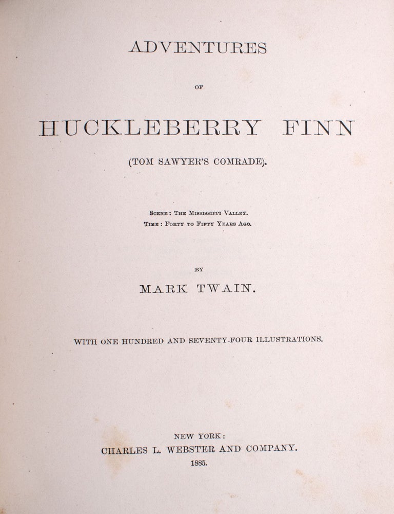 Adventures of Huckleberry Finn &hellip; By Mark Twain