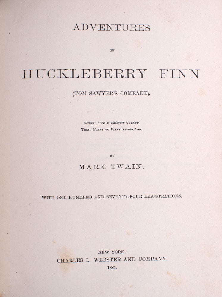 Adventures of Huckleberry Finn … By Mark Twain