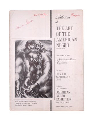 Item #353177 Exhibition of the Art of the American Negro (1851-1940) Assembled by the American...