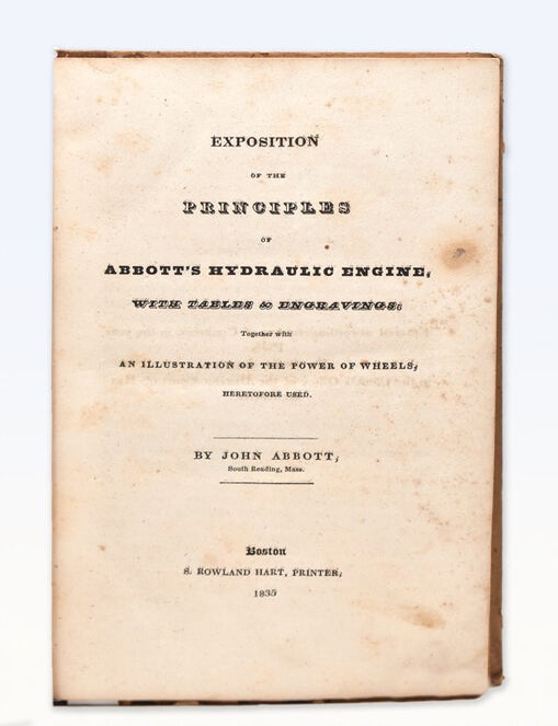 Exposition of the Principles of Abbott's Hydraulic Engine