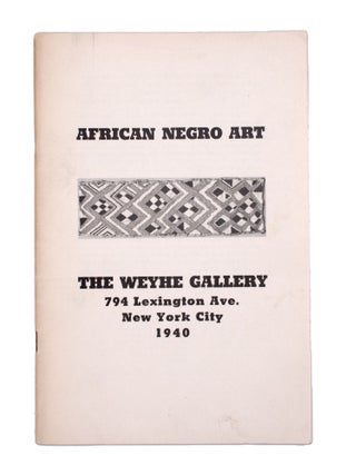 Item #353387 African Negro Art [wrapper title]. Art, Weyhe Gallery