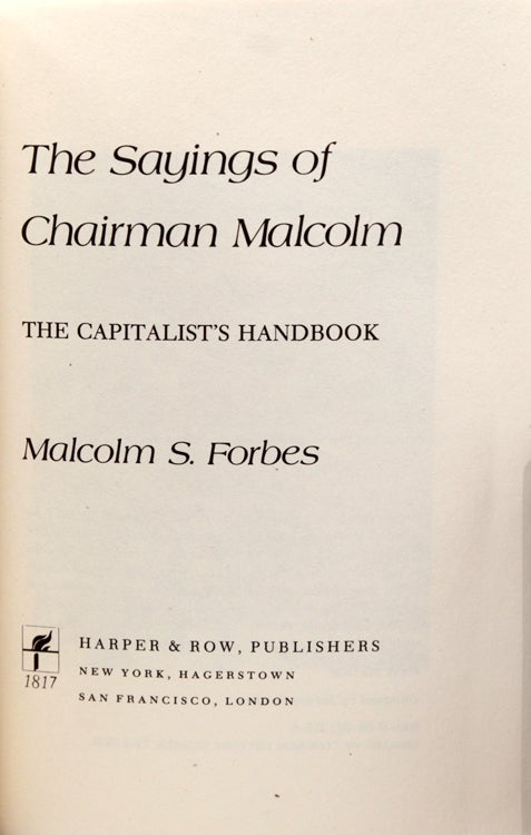 The Sayings of Chairman Malcolm