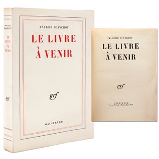 Item #353650 Le Livre à venir. Maurice Blanchot