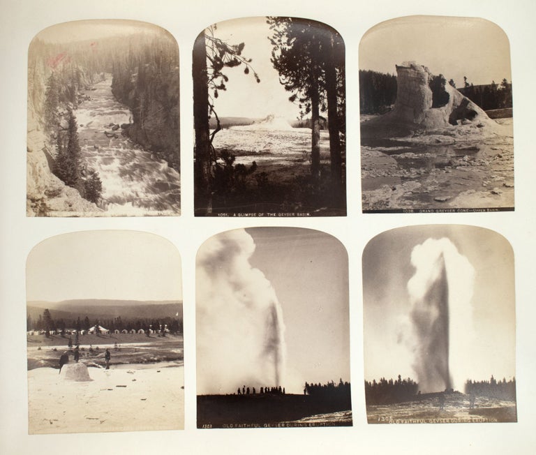 Journey through the Yellowstone National Park and Northwestern Wyoming 1883. Photographs of party and scenery along the route traveled and copies of the Associated Press dispatches sent whilst en route