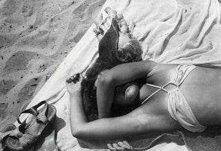 Item #353775 Coney Island Beach People. Untitled [Girl on Beach Blanket]. Harry Lapow