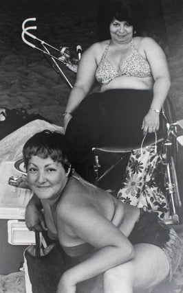 Item #353786 Coney Island Beach People. Untitled [Two Women with Wheelchair]. Harry Lapow