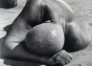 Item #353794 Coney Island Beach People. Untitled [Man Sleeping on Arm]. Harry Lapow