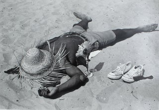 Item #353796 Coney Island Beach People. Untitled [Man Sleeping Next to Flower and Shoes]. Harry...