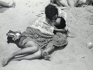 Item #353832 Coney Island Beach People. Untitled [Woman Cradling Man]. Harry Lapow