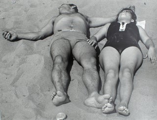 Item #353834 Coney Island Beach People. Untitled [Couple Sunbathing on the Sand]. Harry Lapow