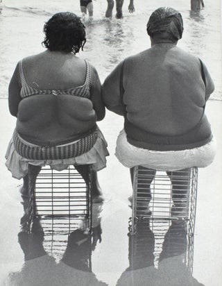 Item #353840 Coney Island Beach People. Untitled [Couple Sitting on Crates]. Harry Lapow