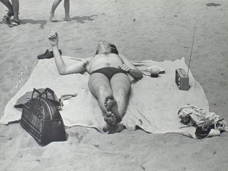 Item #353849 Coney Island Beach People. Untitled [Man Reclining with Cigarette]. Harry Lapow