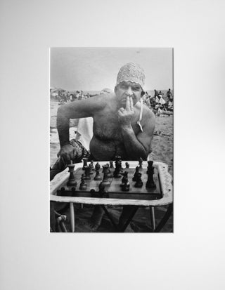 Item #353855 Coney Island Beach People. Untitled [Chess Player in Bathing Cap]. Harry Lapow