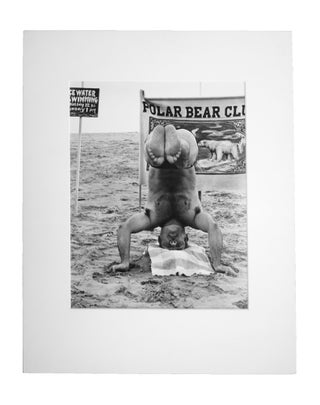 Item #353931 Coney Island Beach People. Untitled [Polar Bear Club Member Doing a Headstand]....