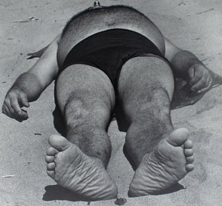 Item #353949 Coney Island Beach People. Untitled [Man Sleeping, Feet First]. Harry Lapow