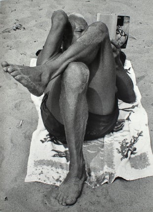 Item #353950 Coney Island Beach People. Untitled [Man Reading on the Sand]. Harry Lapow