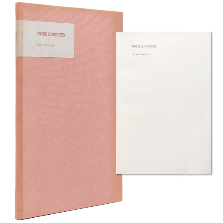 Trois Caprices - Guy Davenport - First edition, one of 75 hardbound ...