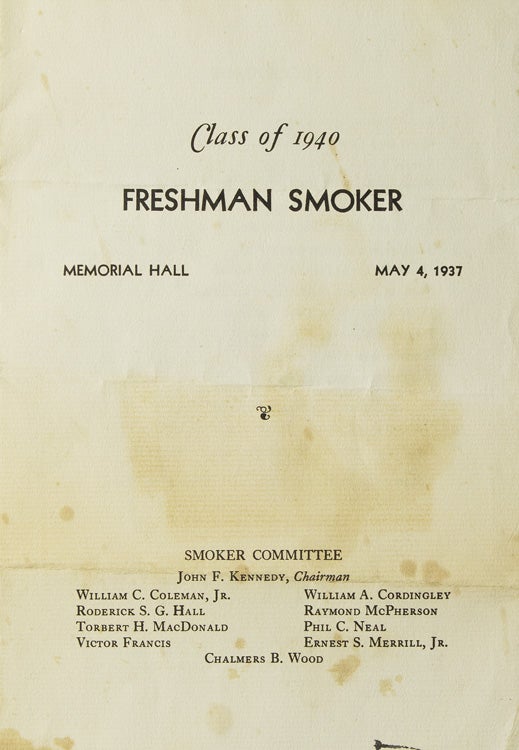 Class of 1940 Freshman Smoker
