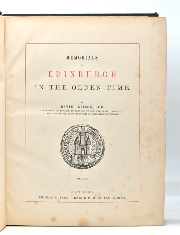 Memorials of Edinburgh in Olden Times