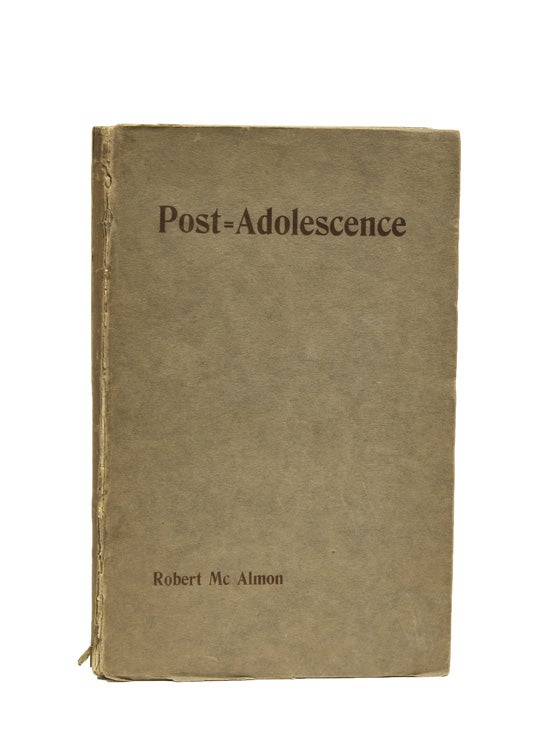 Item #35812 Post Adolescence. Robert McAlmon.