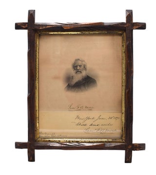 Item #35981 Autograph Sentiment "New York June 28, 1871/-With kind wishes/Sam.F.B. Morse" Framed...
