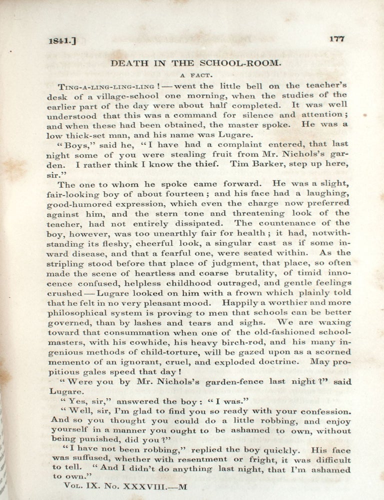Eight First Printings of Whitman IN The United States Magazine and Democratic Review, Volumes IX-XI, July, 1841-December, 1842