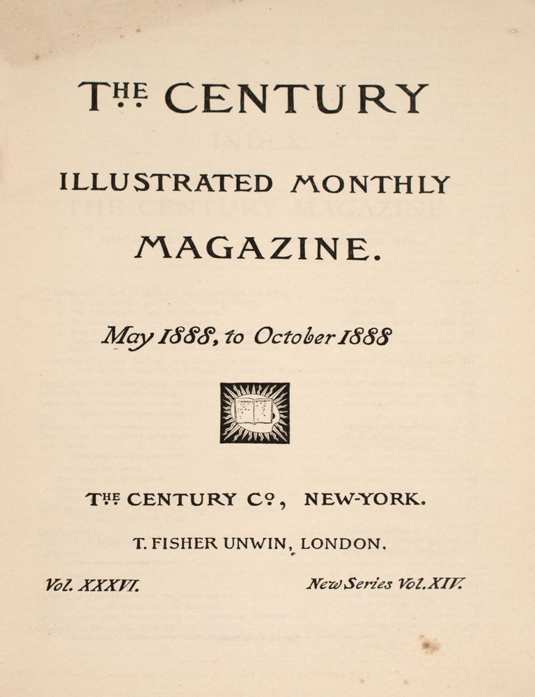 "Army Hospitals and Cases: Memoranda at the Time, 1863-66" IN The Century Illustrated Monthly Magazine, Vol. XXXVI, No. 6