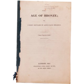 Item #365152 The Age of Bronze. Lord Byron