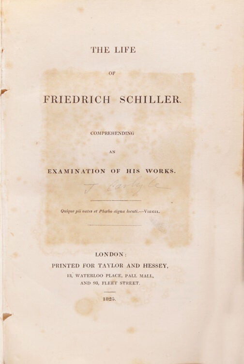 The Life of Friedrich Schiller, comprehending an Examination of his Works