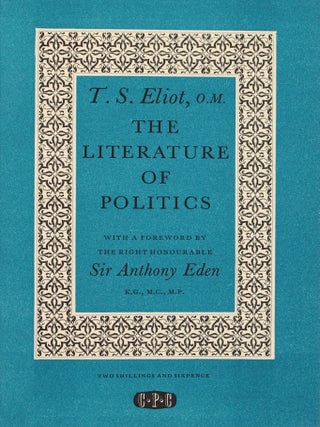 Item #365408 The Elder Statesman. A play. Eliot, homas, tearns