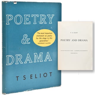 Item #365470 Poetry and Drama. T. S. Eliot