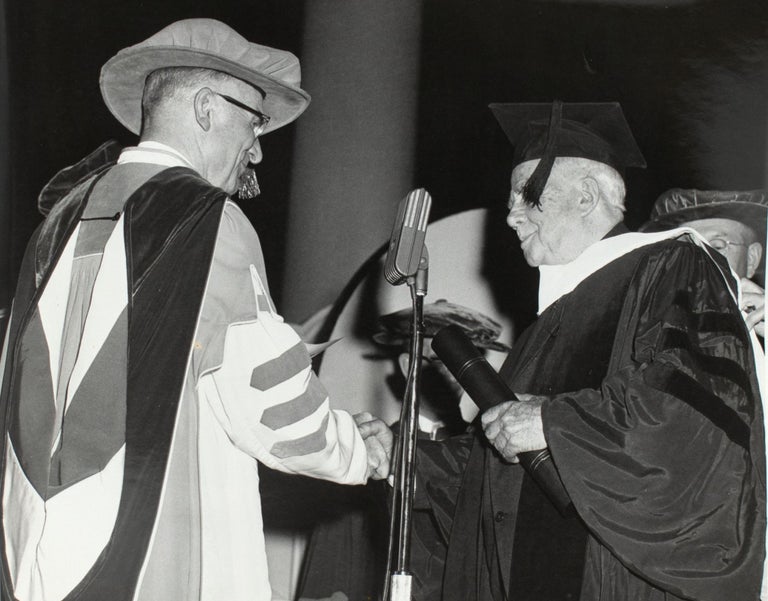 Collection of Photographs and Ephemera Related to Robert Frost Receiving an Honorary Degree from Syracuse University