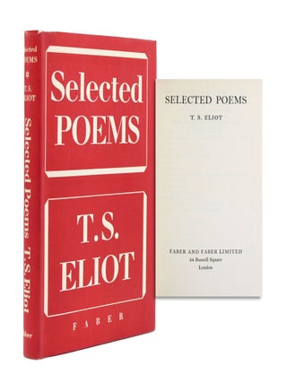 Item #365554 Selected Poems. T. S Eliot