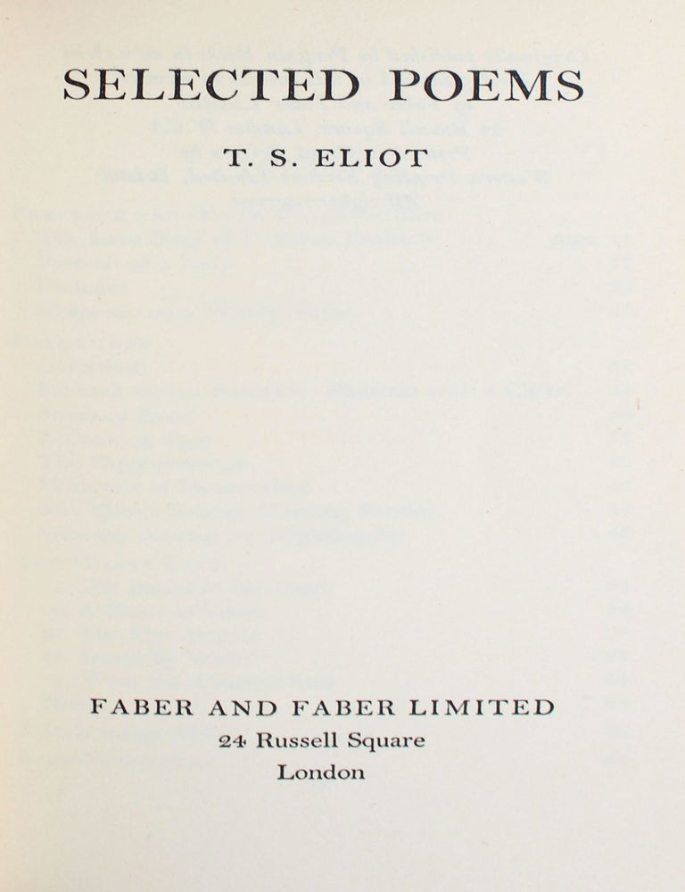 Selected Poems