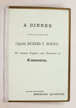 Item #365670 Album commemorating a dinner given by Bernard Quaritch at the Hotel Continental, No....