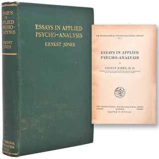 Item #365912 Essays in Applied Psycho-Analysis. Ernest Jones