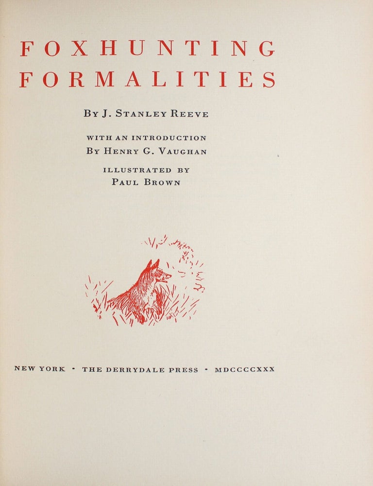Foxhunting Formalities