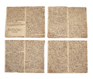 Item #366023 Autograph manuscript, detailed notes for four sermons given in the midst of the...