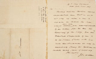 Item #366080 Autograph letter signed, to first Lt. David Conner, on the eve of the voyage of the...