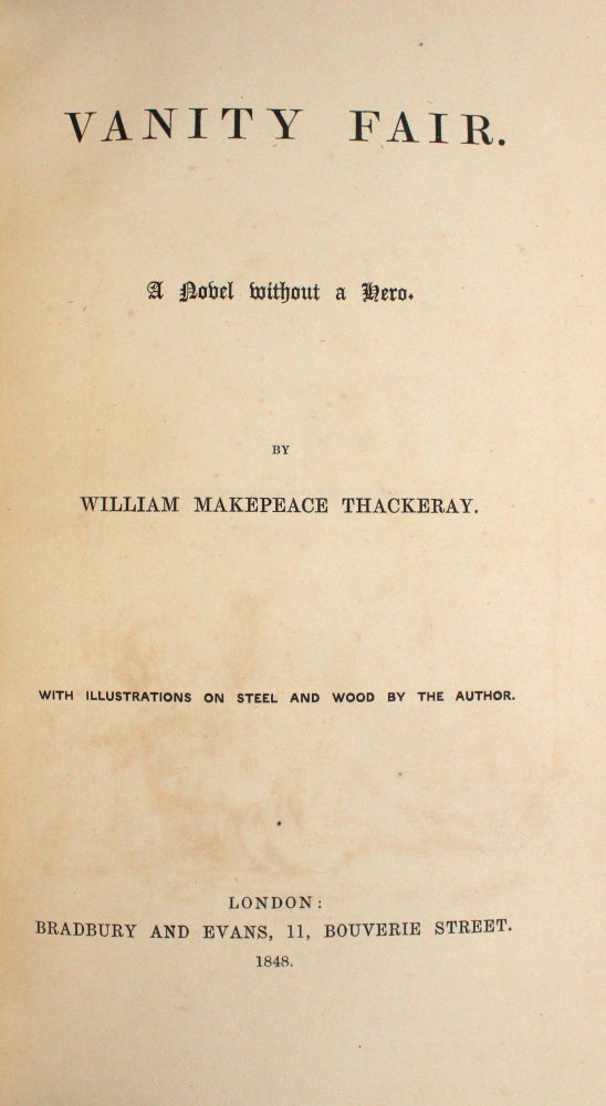 Vanity Fair. A Novel Without a Hero