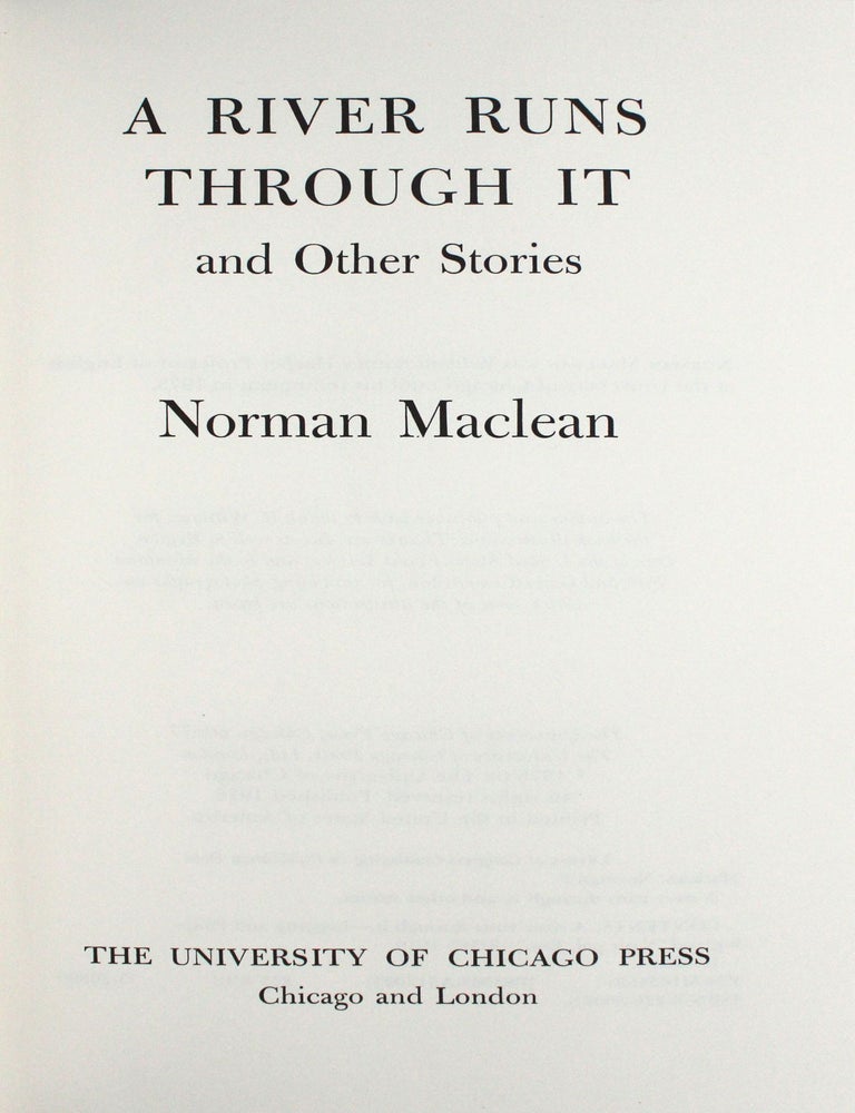 A River Runs through It and Other Stories