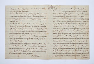 Item #366584 Extraordinary autograph letter signed "J. Q. Adams" to William Cranch, on the...
