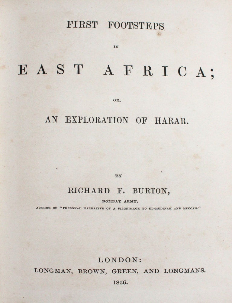 First Footsteps in East Africa; or, An Exploration of Harar