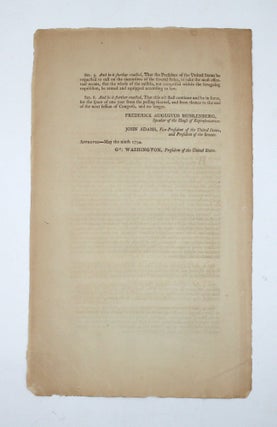 Third Congress of the United States ... An Act directing a Detachment from the Militia of the United States ..