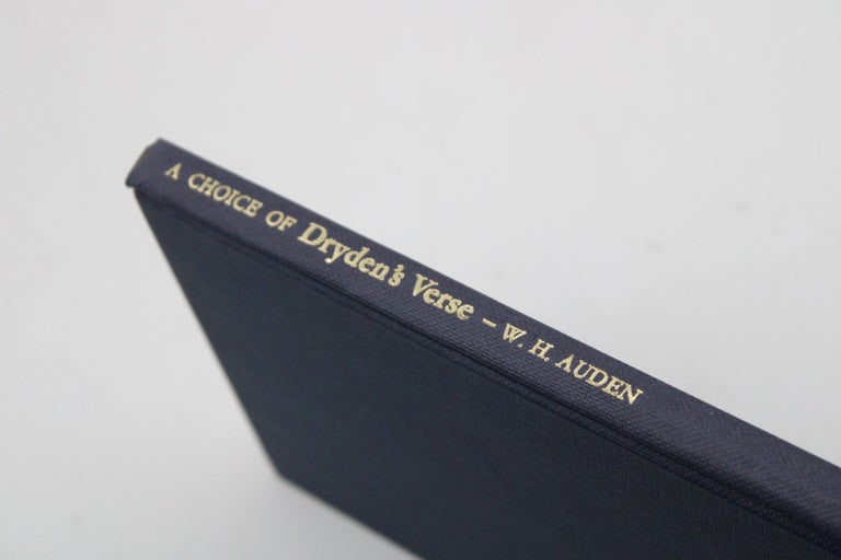 A Choice of Dryden’s Verse. Selected and with an introduction by W.H. Auden