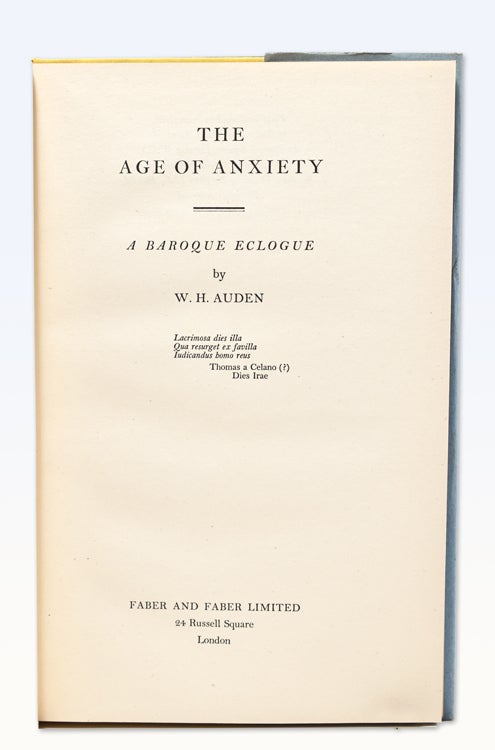 The Age of Anxiety. A Baroque Eclogue