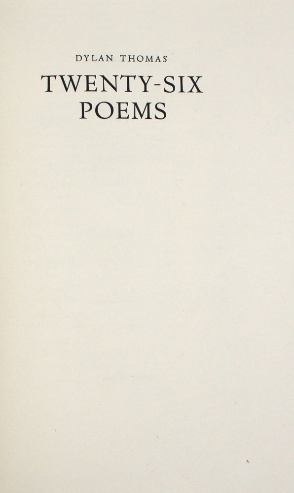 Twenty-Six Poems